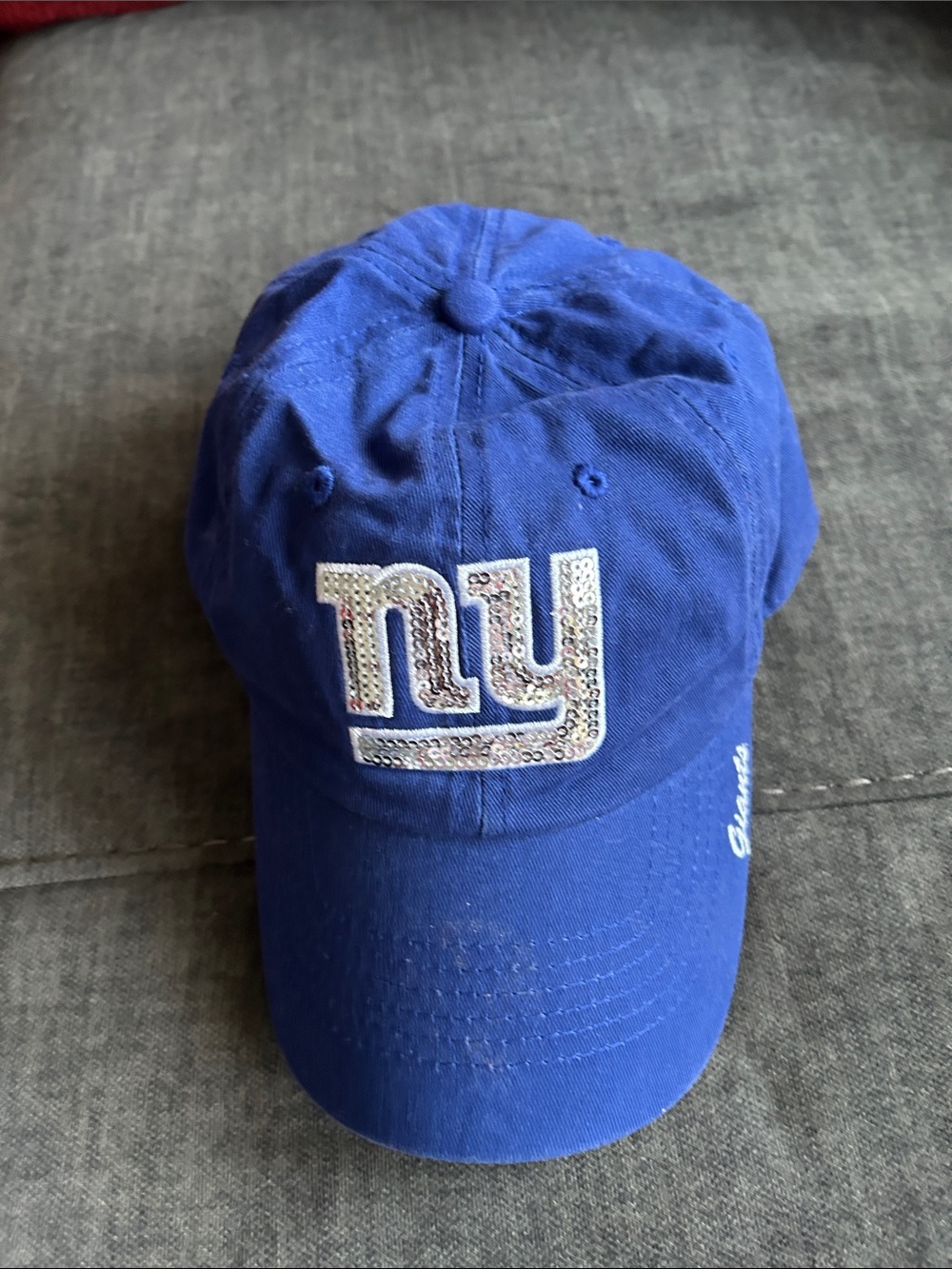 Rhinestone Embellished Royal Blue 'NY' Giants Baseball Cap